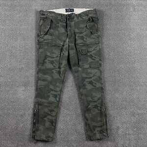 Abercrombie & Fitch Camo Cargo Pants Men's 36 x 32 Rustin Athletic Slim Military